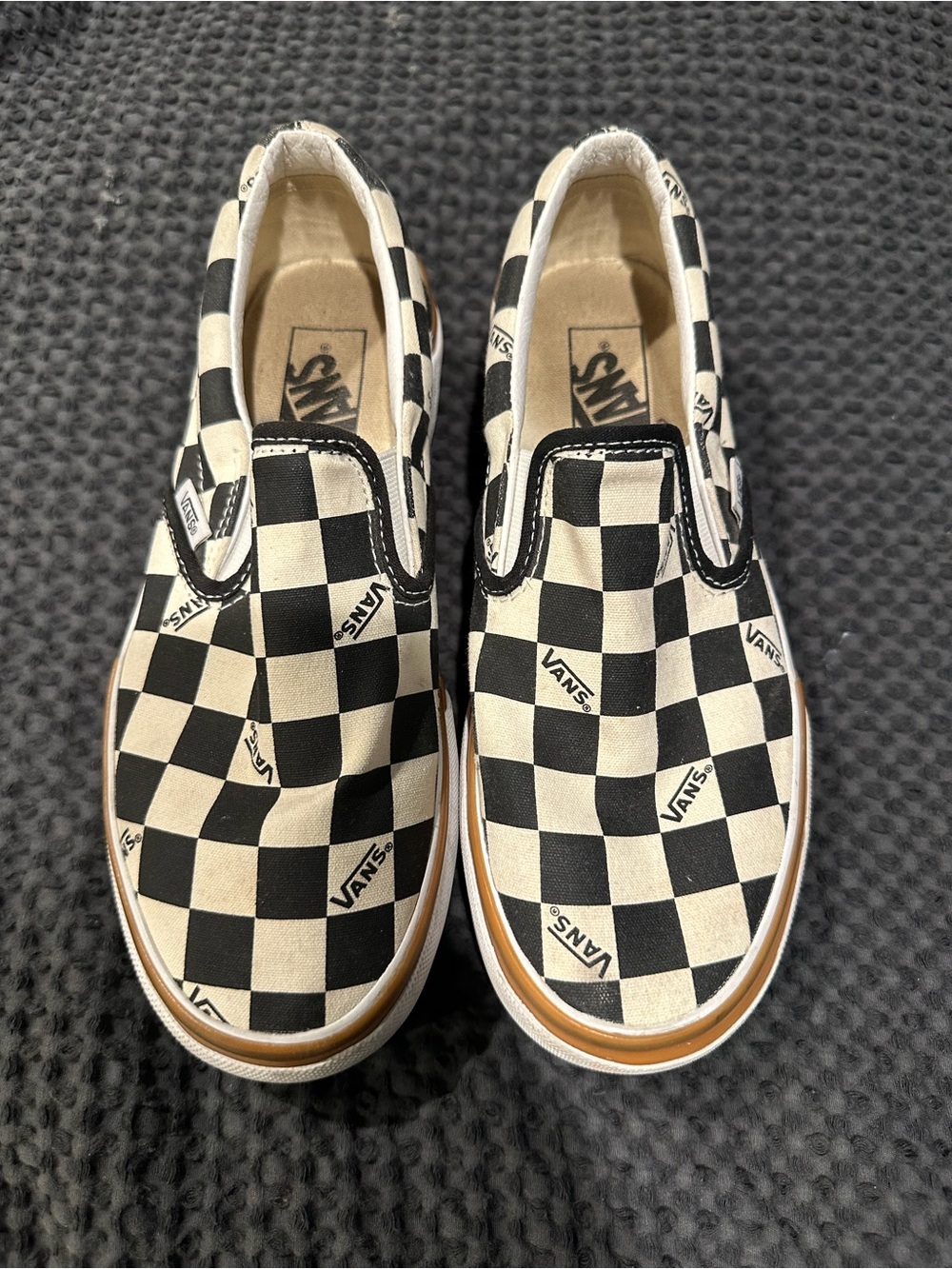 Woman’s Vans platform Checkerboard Slip-On Shoes